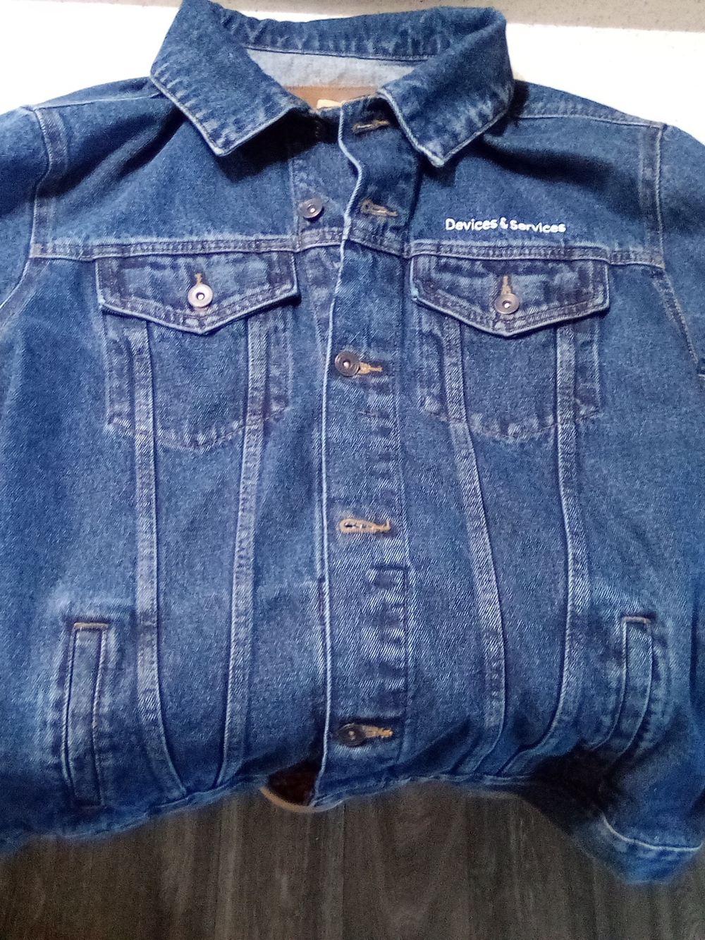 Port Authority Dark Blue Denim Jacket with Chest Pockets